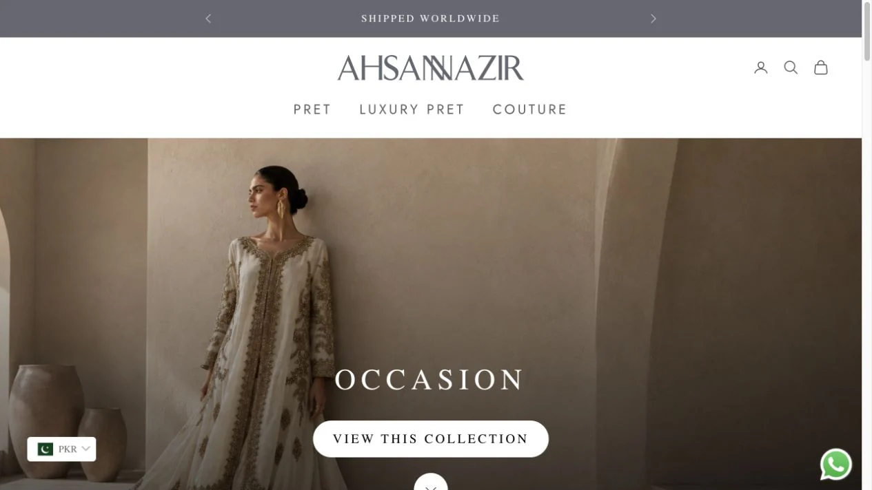 Desktop view of the Ahsan Nazir website